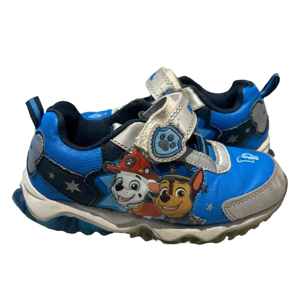 PAW PATROL LED Light Up Velcro Sneakers Size 11